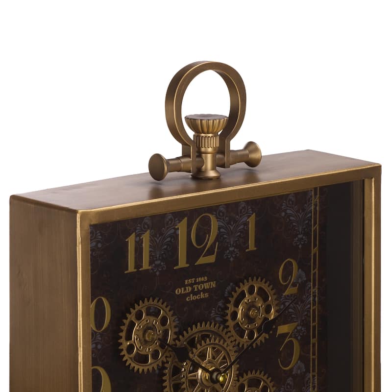 SEI Furniture Maximilian Table/Wall Clock - 12"W x 3"D x 15"H