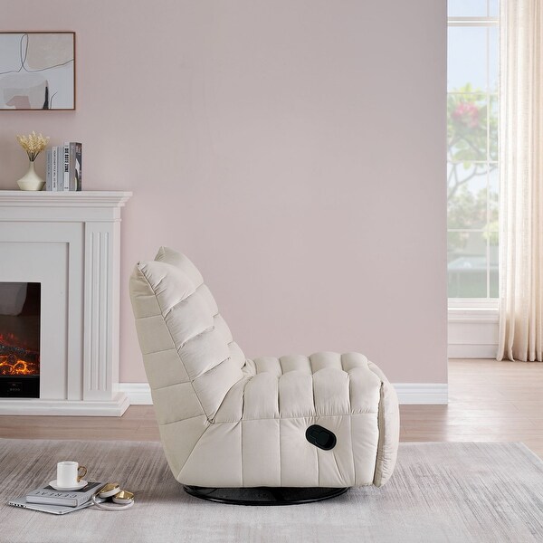 Velvet Lazy Rotatable Modern Lounge Chair with Side Pocket Velvet Lazy Rotatable Modern Lounge Chair with Side Pocket