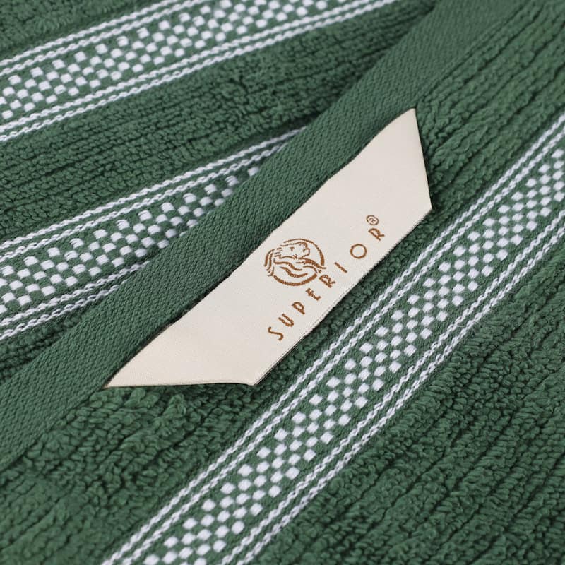 Superior Brea Zero Twist Cotton Ribbed Modern Bath Sheet Set of 2