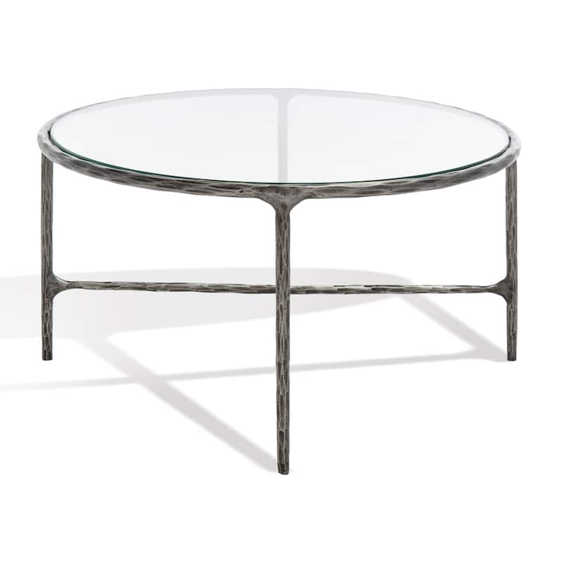 SAFAVIEH Couture Kathleen Oval Metal Coffee Table - 40 In W x 30 In D x 15 In H - 40"W x 30"D x 15"H