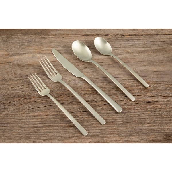 Beacon Champagne Satin 20-Piece Flatware Set