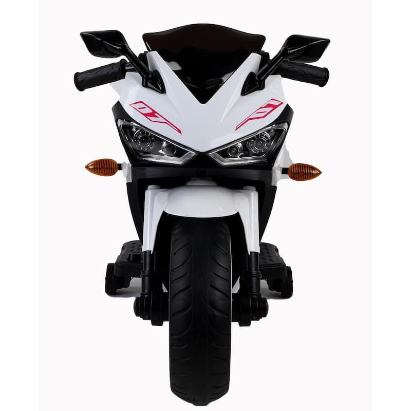 12V Kids Ride On Motorcycle,550W Electric Ride On Motorcycle with Training Wheels, Light Wheels, Manual Throttle,LED Lights