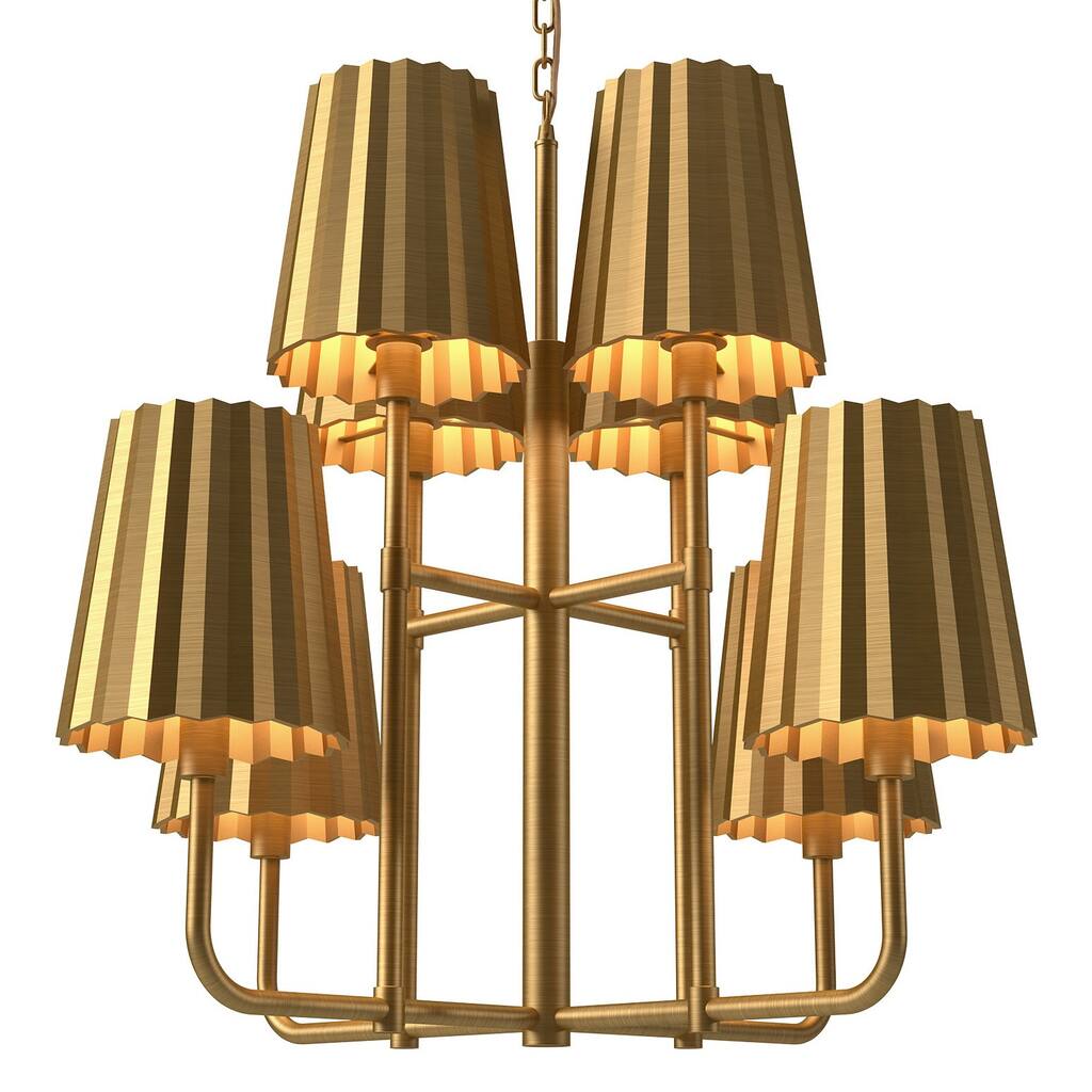Alora Lighting CH528830 Plisse 8 Light 30" Wide Chandelier
