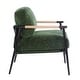 preview thumbnail 6 of 12, 27.56" Modern Accent Chair with Plush Cushions, Minimalist Metal Frame, and Wooden Armrest Design