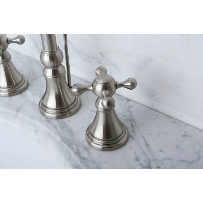 Kingston Brass Governor Widespread Bathroom Faucet with Brass Pop-Up
