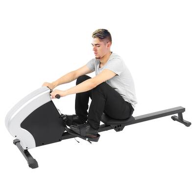 Household Foldable Reluctance Rowing Device Sport Equipment Black