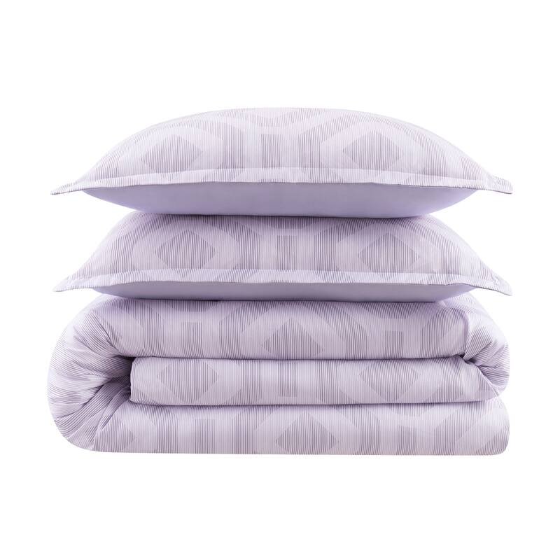 Serta Simply Clean Skyler Textured Geometric Antimicrobial Comforter Set