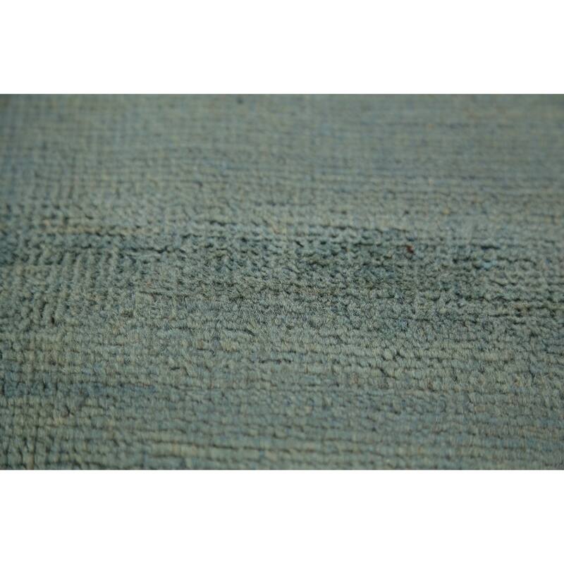 Light Green & Blue Modern Gabbeh Oriental Rug Handmade Wool Carpet - 4'8" x 6'4"