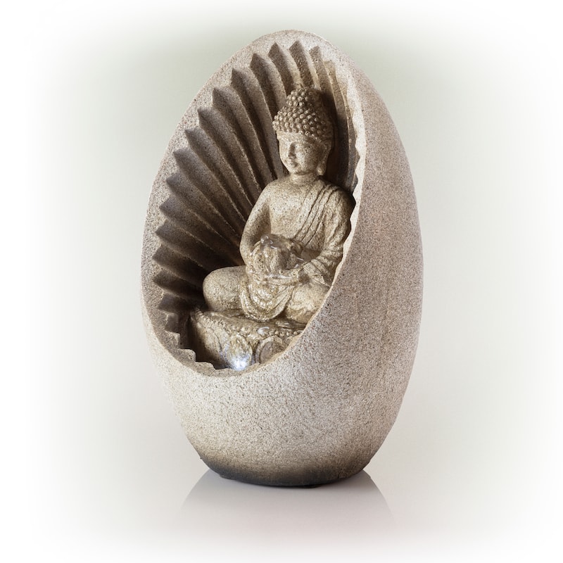 Buddha Tabletop Fountain with LED light