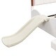 preview thumbnail 10 of 9, Full Size PU Upholstered Platform Bed with Seashell Shaped Headboard, LED Light and Slide, Wood Kids Bed Frame, Pink+White