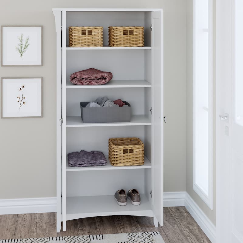 Salinas Tall Storage Cabinet with Doors by Bush Furniture