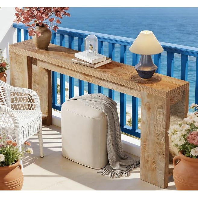 Farmhouse Wooden Console Table