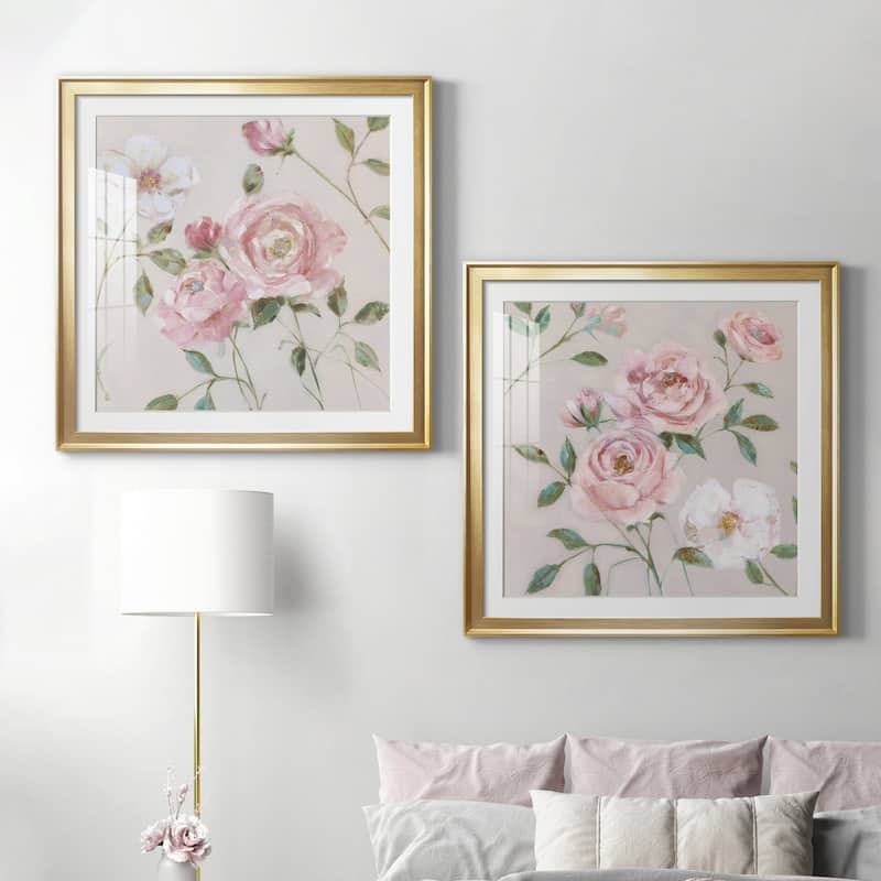 Cottage Sweet Roses I Premium Framed Print - Ready to Hang