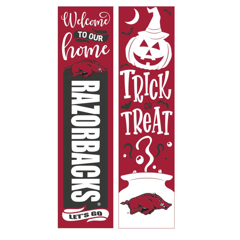 47" Double Sided Seasonal Porch Leaner, University of Arkansas - 47" x 11.25"