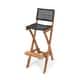 preview thumbnail 7 of 29, Polaris Outdoor 26" Square 3 Piece Wood and Wicker Bar Height Set by Christopher Knight Home