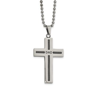 Stainless Steel Polished Fancy Cross Necklace 55x30mm 22 Inches Stainless Steel Polished Fancy Cross Necklace 55x30mm 22 Inches