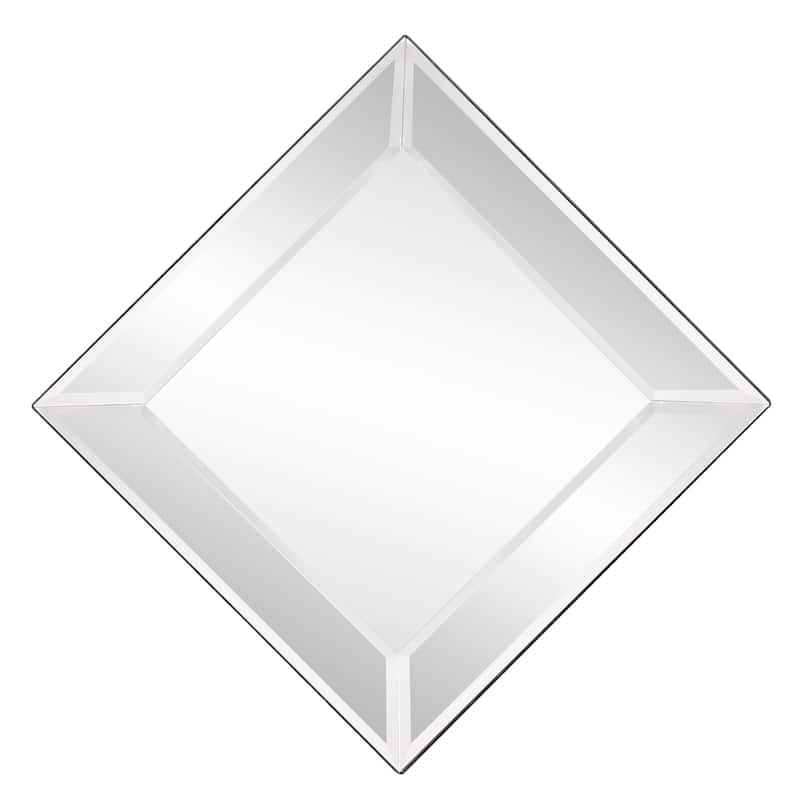 Allan Andrews Wood Framed Pitched & Flared Wall Mirror - 24" x 24"