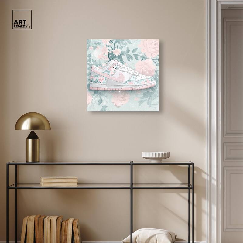 Dainty Floral Sneaker Canvas by Art Remedy, Gallery Wrapped
