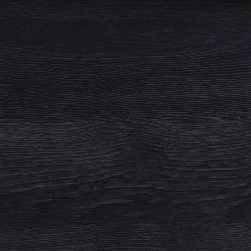 Poly & Bark 71" Black Ribbed Wood Sideboard With Oak Accents