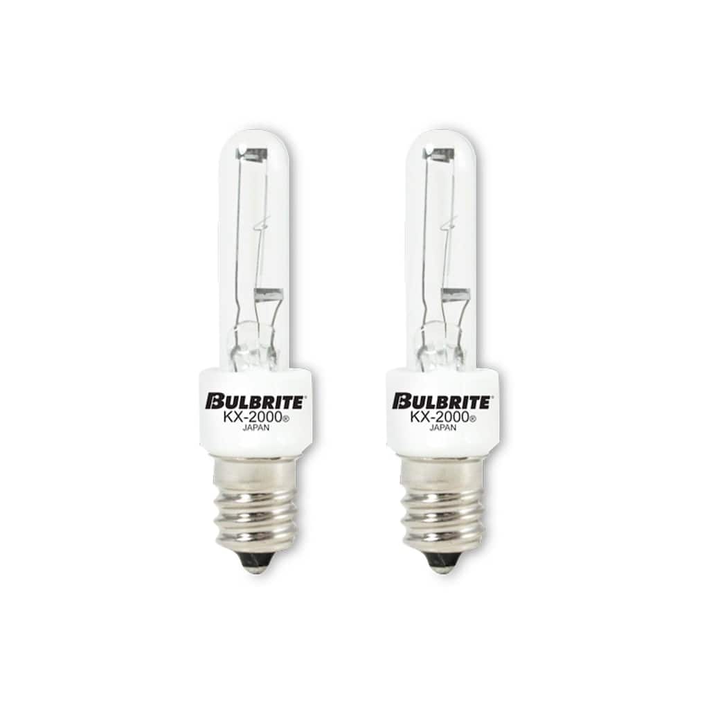 Bulbrite Pack of (2) Dimmable T3 Candelabra (E12) Krypton Bulb