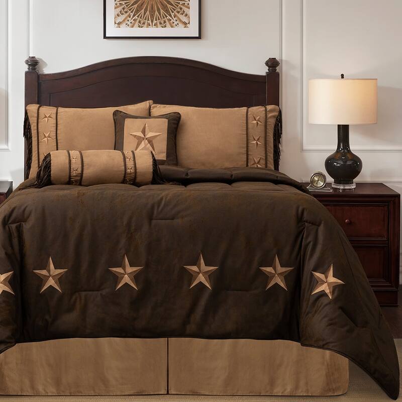 Paseo Road by HiEnd Accents Laredo Comforter Set, 6PC - Chocolate - King