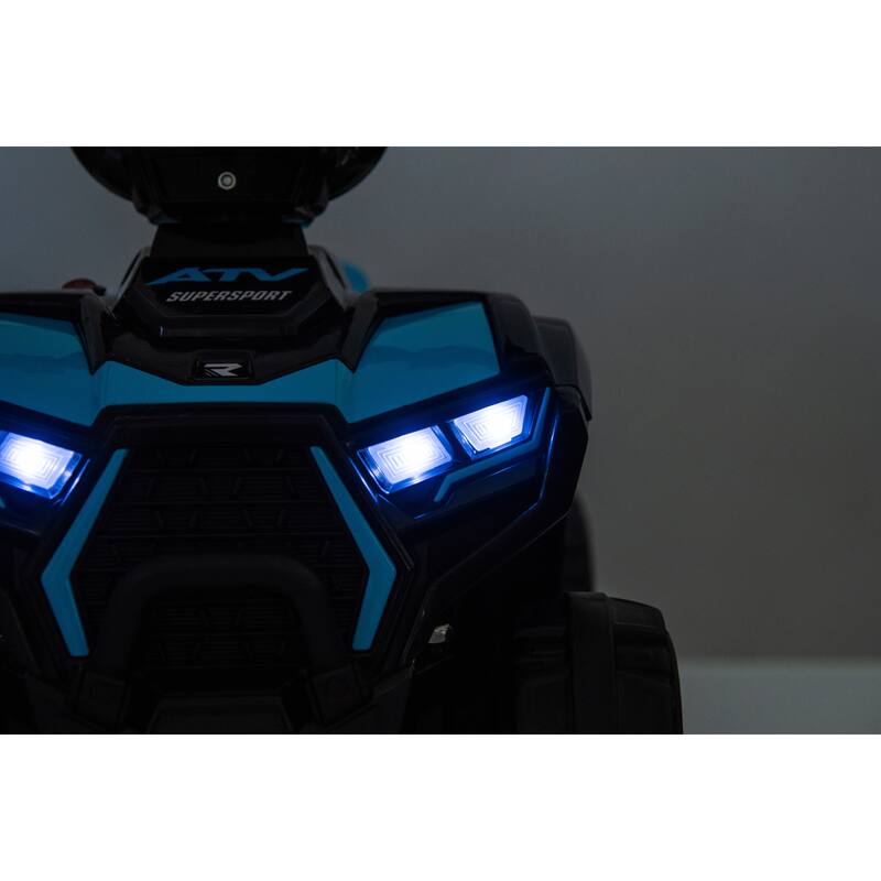 Ride On ATV, 6V Mini Off-Road Battery Powered Motorized Quad for Kids, Anti-Slip Wheels, RWD 4-Wheeler Electric Ride