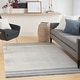 preview thumbnail 8 of 14, Nourison Astra Machine Washable Striated Area Rug 7' x 9' - Blue/Ivory - Rectangle