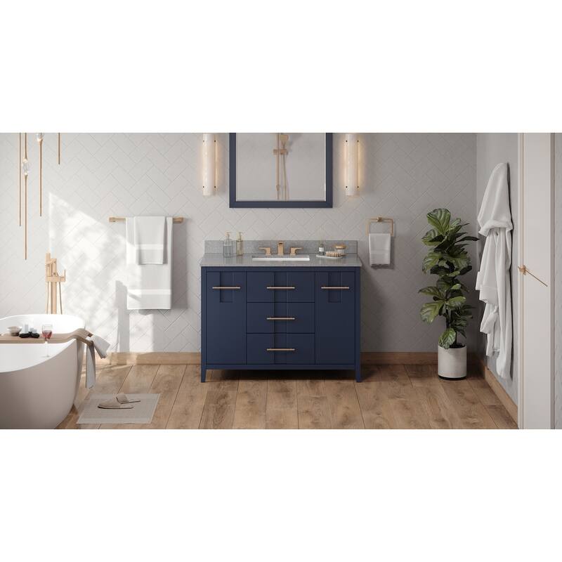 Jeffrey Alexander VKITKAT48R-MARBLE Katara 48" Free Standing Vanity