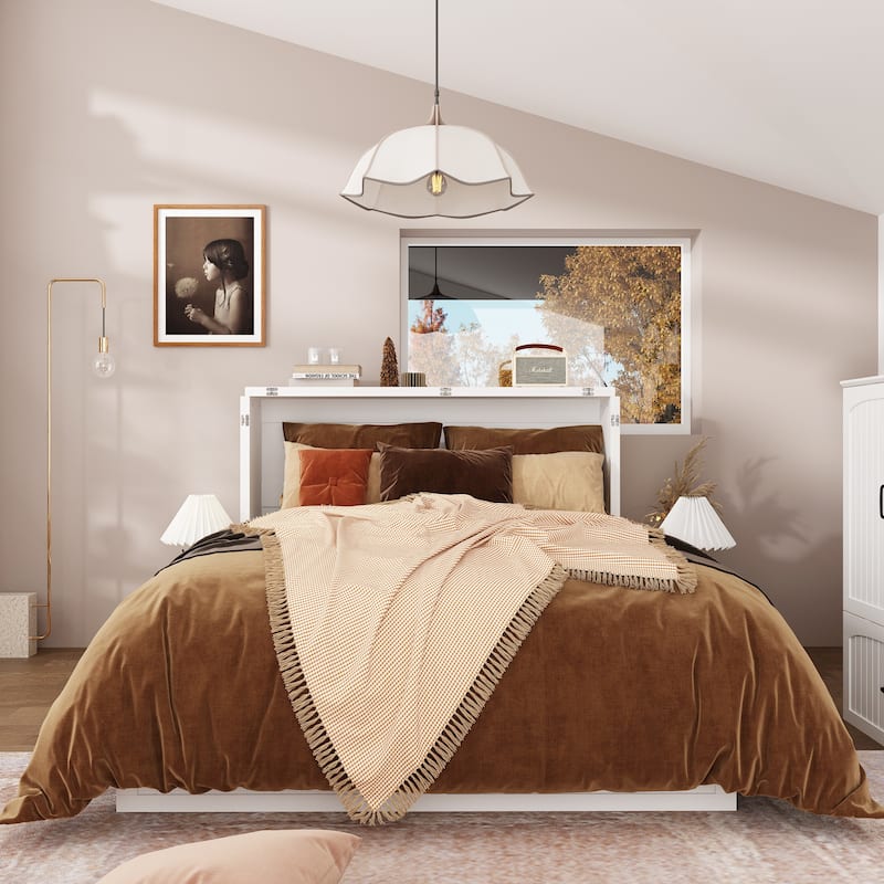 Multifunctional Murphy Bed Cabinet for Small Spaces, Storage & Comfort