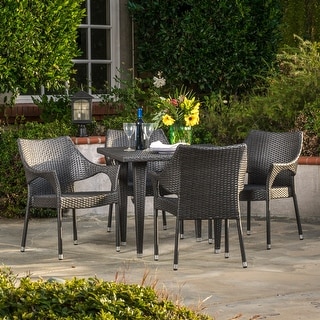 Cliff Outdoor Wicker Dining Set Christopher Knight