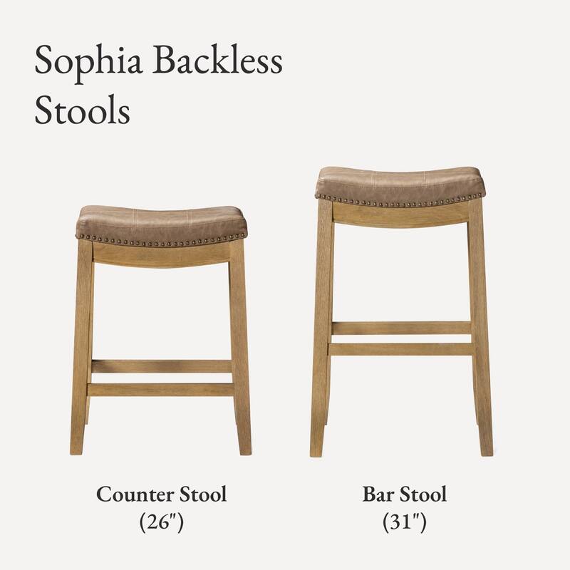 Maven Lane Sophia Saddle Kitchen Dining Stool