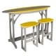 preview thumbnail 47 of 88, Shoreline Surfboard 3-Piece Bar Height Balcony Set Cove Gray/Sunbeam Yellow
