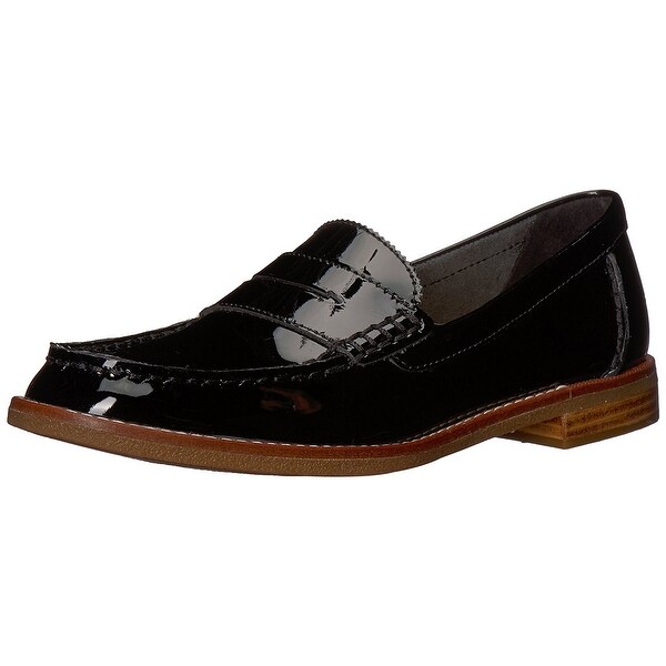 sperry black loafers womens