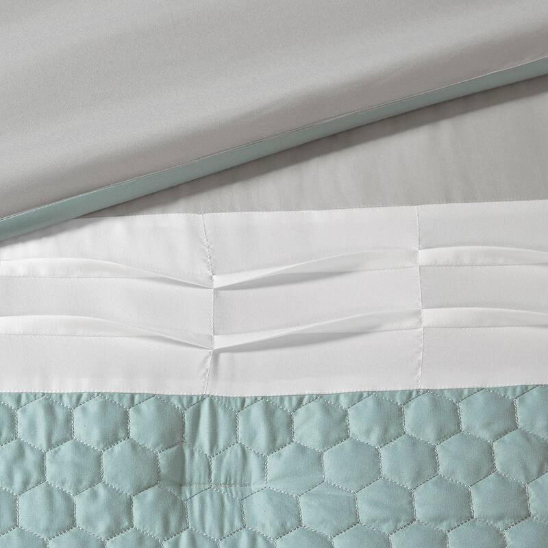 GDF Studio - Tinsley 8 Piece Pleated Microfiber Comforter Set