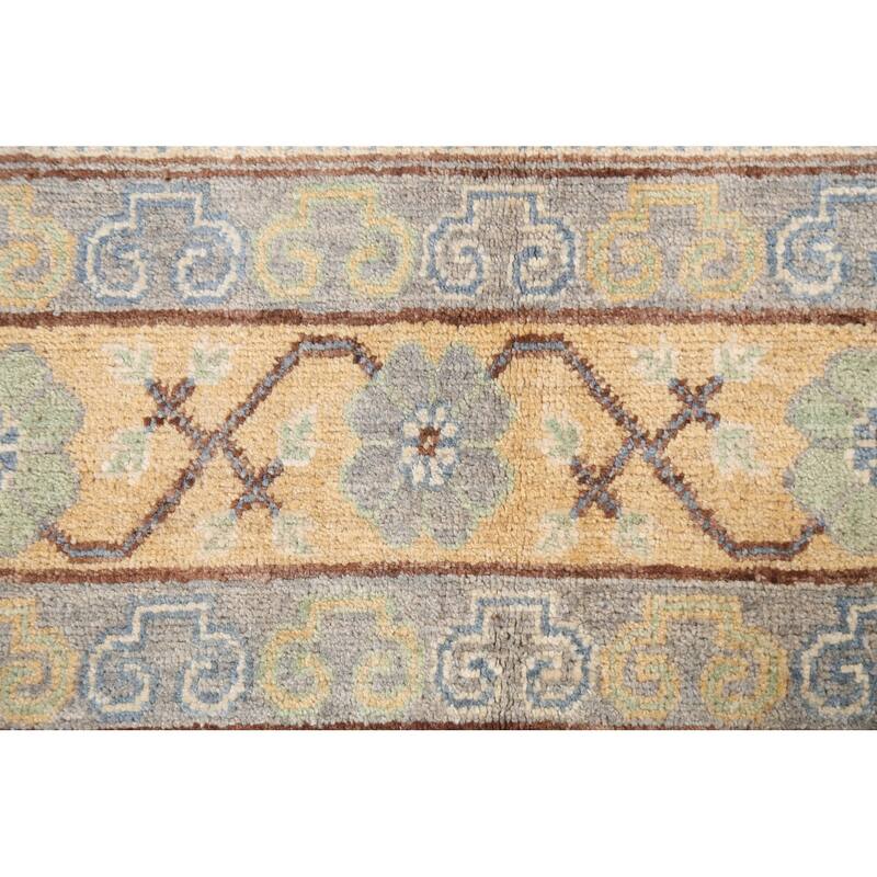 Vegetable Dye Geometric Khotan Home Decor Area Rug Wool Hand-knotted - 5'8" x 8'7"