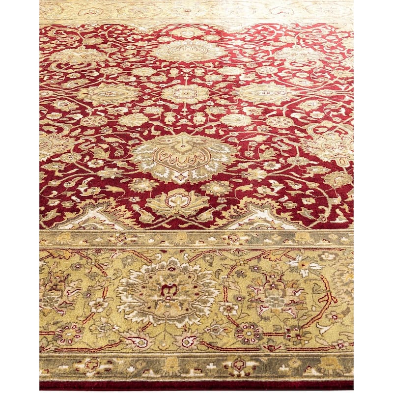 Kashan One-of-a-Kind Hand-Knotted Area Rug, Red - 9' 0" x 12' 0"
