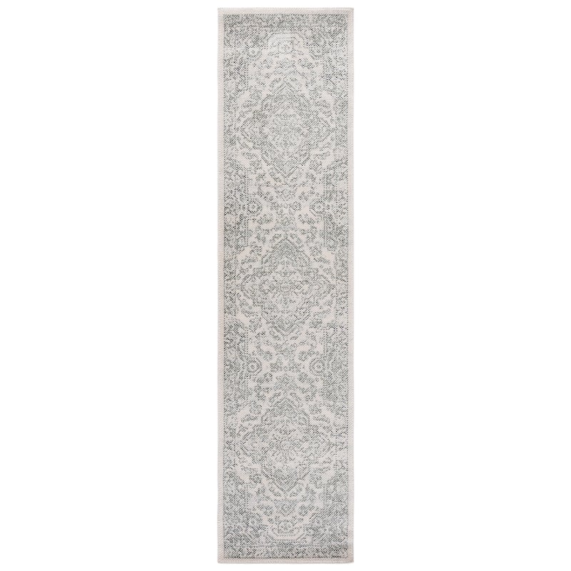 SAFAVIEH Harrison Jeske Rug - 2' x 8' Runner - Ivory/Green Grey