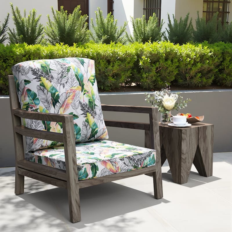 22 x 21 in Patio Premium fabric Outdoor Seat Cushions Set (Seat & Back)