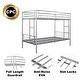 preview thumbnail 4 of 27, Twin over Twin Size Metal Bunk Bed, Heavy-duty Sturdy Metal, Noise Reduced Design, Safety Guardrail