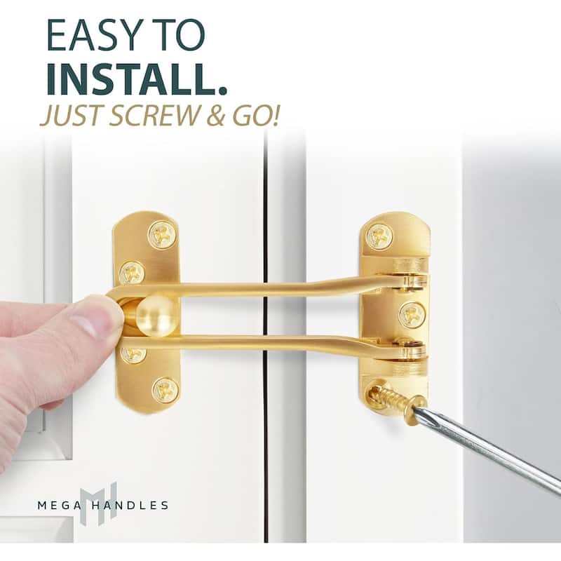 Mega Handles Safety Door Locks and Hooks Stopper for Kids | Added Home Security Door Accessory