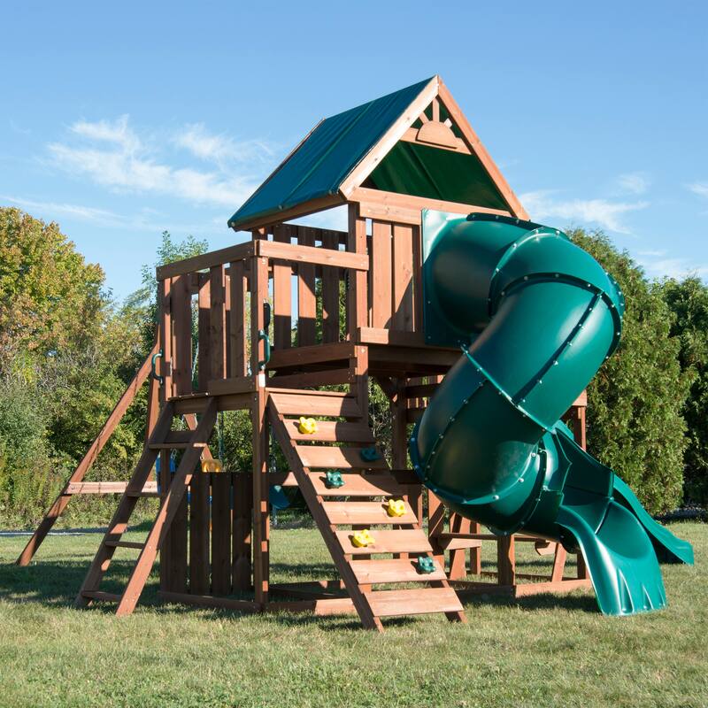 Swing-N-Slide Tellico Terrace Wooden Outdoor Swing Set
