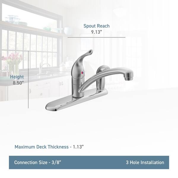 Shop Moen 7434 Chateau Single Handle Kitchen Faucet With Side