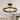 21.7" Modern Industrial Wagon Wheel Black & Gold Circle Ring 6-Light Semi-Flush Mount Ceiling Light for Living & Dining Room