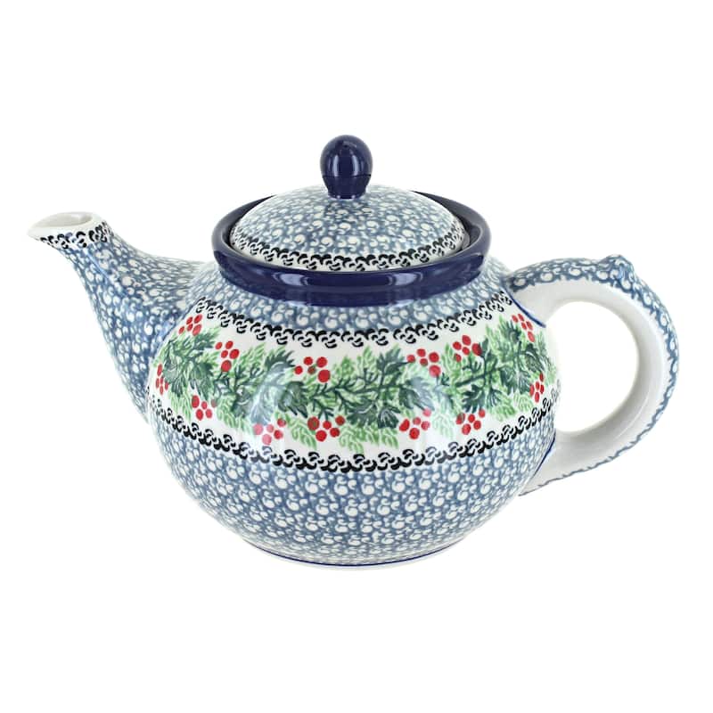Blue Rose Polish Pottery 60 Ceramika Artystyczna Medium Teapot - Noelle