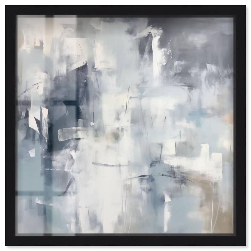 Enigma of Blue Shadowbox by Art Remedy - Black - 24" x 24"