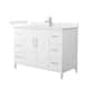 Option White / Carrara Cultured Marble Top / Brushed