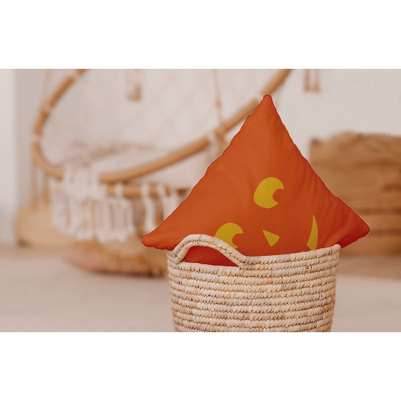 Halloween JackoLanternRight Indoor/Outdoor Throw Pillow