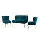 preview thumbnail 5 of 117, Delicia 3 Piece Living Room Set with Golden Legs by HULALA HOME