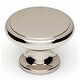 preview thumbnail 3 of 8, Alno Knobs 1-1/4 Inch Mushroom Cabinet Knob Polished Nickel