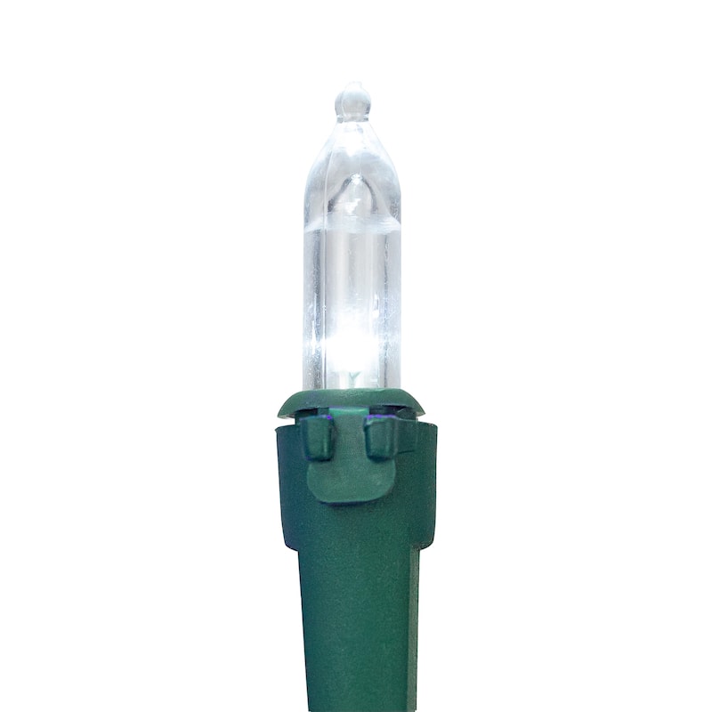 35ct White LED Mini Christmas Lights - 11.25ft Green Wire